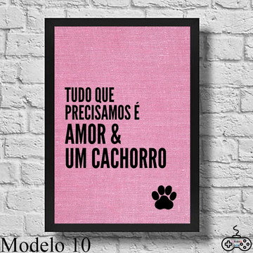 Quadro Mold Vidro -Tudo que precisamos é... #10 - A3-42x30cm
