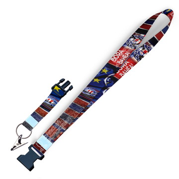 Cordão para crachá bahia f c c0031p com fecho bolsa e jacaré