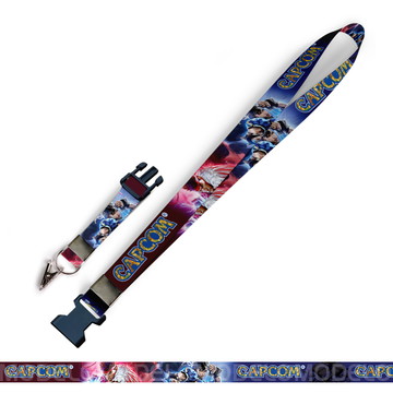 Cordão para crachá capcom c0584p com fecho bolsa e jacaré