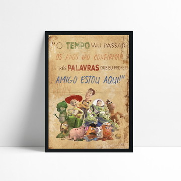 Quadro A4 + Moldura - Toy Story