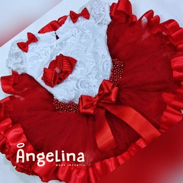 Conjunto de Tutu Arlequina Vermelho e Azul-4 à 8 Anos