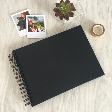Álbum Scrapbook Preto Médio 30 folhas