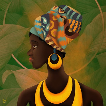 Quadro Raízes Africa mulher