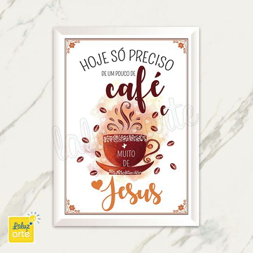 Quadro Café + Jesus