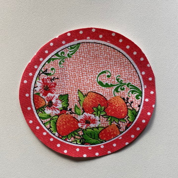 3 patch aplique termocolante circulo morangos (3 unidades)