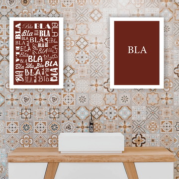Kit 2 Quadros Banheiro Masculino Feminino Moldura E Vidro