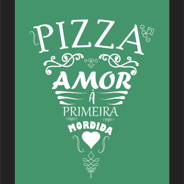 Quadro Decorativo Fatia Pizza gourmet Moldura E Vidro