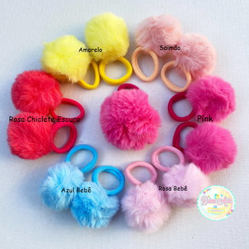 Xuxinha pompom com elástico - 3cm - 2pçs.