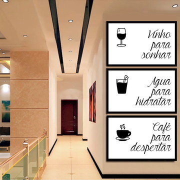 Quadro Decorativo Cozinha Frases Fundo Branco