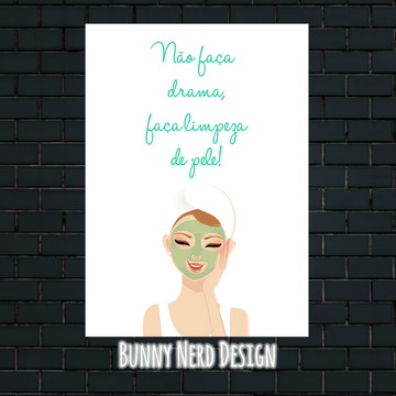 Quadro Decorativo - 20x25 - Limpeza de Pele - Beleza