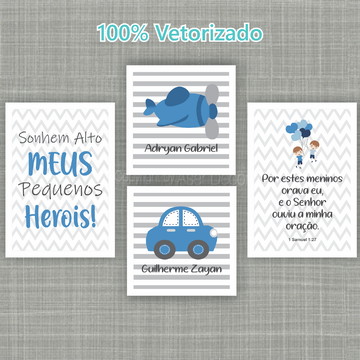 Arte Digital para Quadros Decorativos - Carro, Sonhe Alto