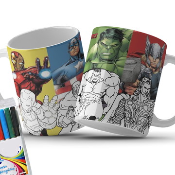 Kit Caneca para pintar Barbie + Jogo de Canetinhas Laváveis - Mary Pop Personalizados - Caneca - Magazine Luiza