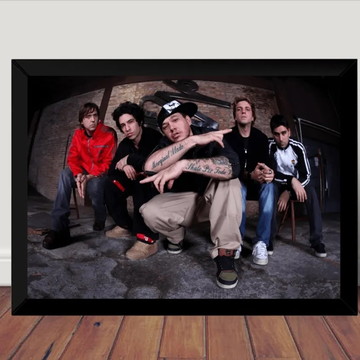 Quadro Chorão Charlie Brown Jr Foto Poster Com Moldura