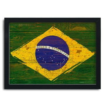 Quadro decorativo Bandeira do Brasil cód: 1741g A4