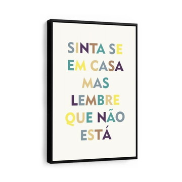 Quadro Decorativo Minimalista Frases Engraçadas Com Moldura