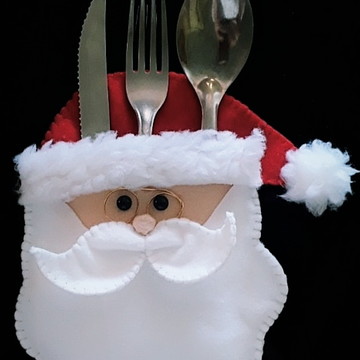 Porta talher Papai Noel