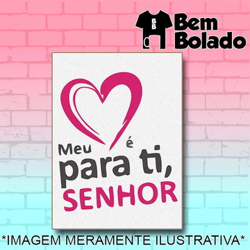 Quadro Meu Coração é para ti Senhor em MDF