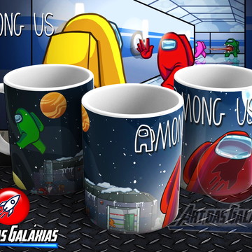 Caneca Mágica + kit Among Us - Mod 003