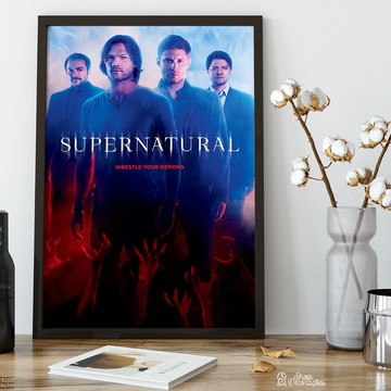 Quadro Supernatural Poster Dean Sam Winchester A3