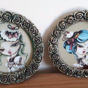 Quadro Moldura Rosas