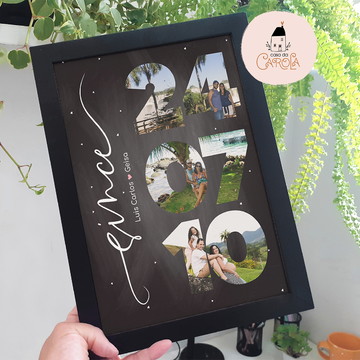 Quadro comemorativo presente de para Namorados