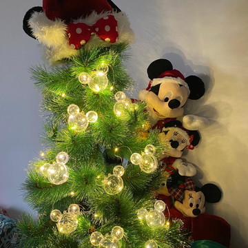 Bola de Natal varal de luz disney mickey mouse