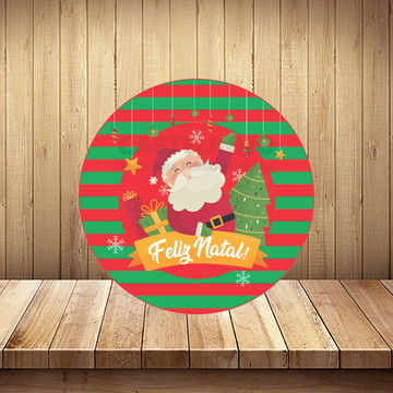 100 Adesivos Feliz Natal Papai Noel Etiquetas Rótulos 5x5 cm