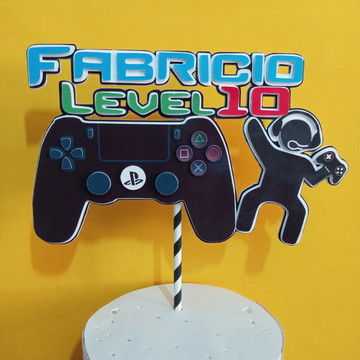 bolo #decoração #topper #jogo #videogame #festa #chantilly