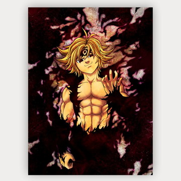 Placa Decorativa Quadro - Anime - Nanatsu No Taizai (h329)