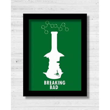 Quadro Decorativo Sala Série Breaking Bad Arte Fundo Verde