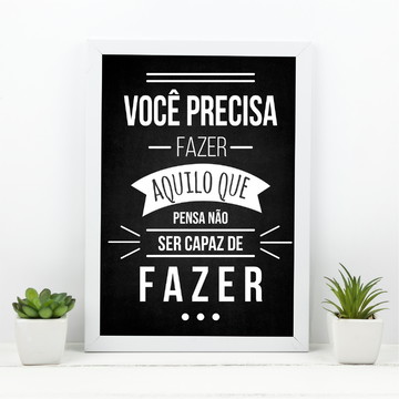 Quadro mod143 Motivacional frase tamanho 21cmx30cm