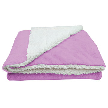 Cobertor Microfibra e Sherpa Baby Rosa