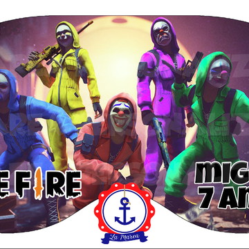 Mascara de Dormir Free Fire Palhaços com Nome