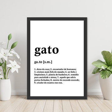 Quadro Decorativo Definição Gato