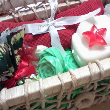 Cesta de banho natalina.