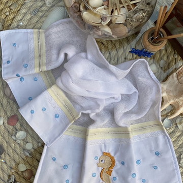Kit 3 fralda de bebe bordada