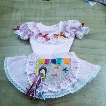 Vestido festa junina/vestido imfantil/vestido mesversario