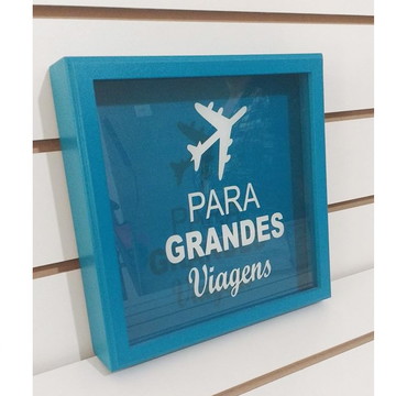 Quadro Cofre em MDF e vidro - Para grandes viagens