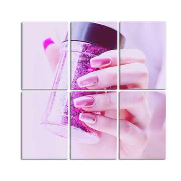 Quadro Manicure Esmalteria 10 Mosaico - 60x60cm