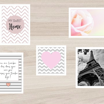 Quadro Decorativo para casa Torre Eiffel Frases