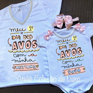 Conjunto vovó e neta - meu 1º dia dos avós com minha netinha