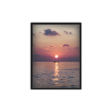 Quadro Decorativo De Paisagem Com Moldura Preta 04