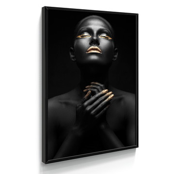 Quadro Decorativo Quarto Mulher Vidro Sala Parede Moldura