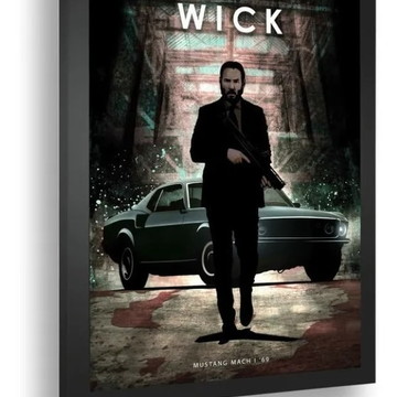 Quadro Decorativo Poste Jhon Wick Arte 2018 (Personalizado)