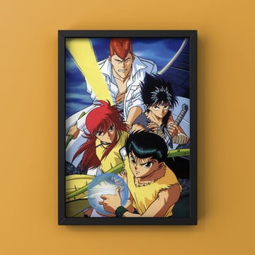 Quadro yu yu hakusho (24x33 cm) (a4 com vidro)