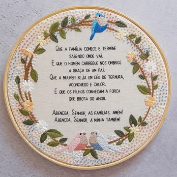 Quadro Enfeite Bordado