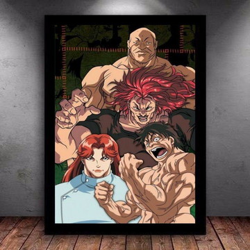 Quadro Decorativo Anime Baki O Campeão Arte Hanma Mangá