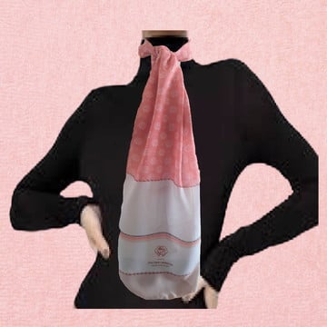 Echarpe personalizada com logotipos, nomes e imagens