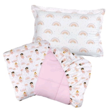 Kit 1 colcha com elástico solteiro + 1 fronha