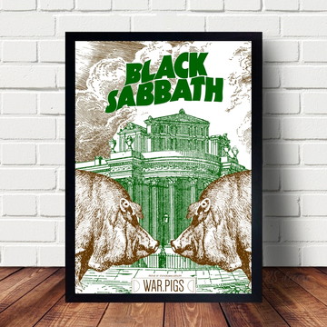 Quadro Poster Decorativo Da Banda Black Sabbath A4